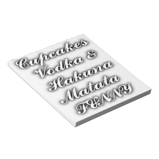 Cupcakes Vodka Hakuna Matata FUNNY Notitieblok (Schuin)