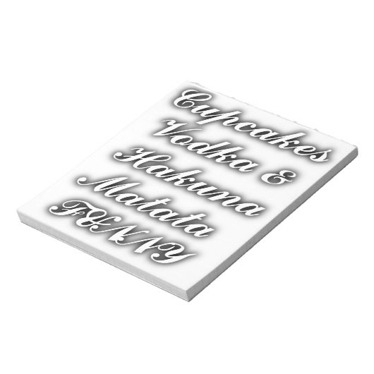 Cupcakes Vodka Hakuna Matata FUNNY Notitieblok (Linkerzijde)