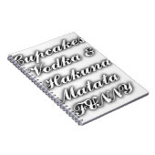 Cupcakes Vodka Hakuna Matata FUNNY Notitieboek (Rechterzijde)