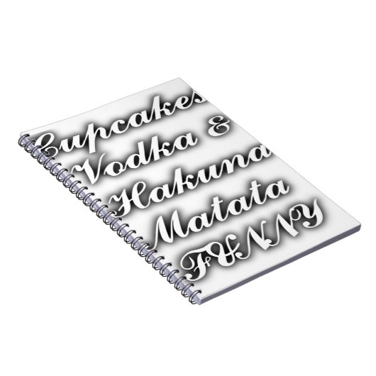 Cupcakes Vodka Hakuna Matata FUNNY Notitieboek (Rechterzijde)