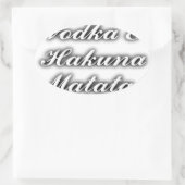 Cupcakes Vodka Hakuna Matata FUNNY Ovale Sticker (Tas)