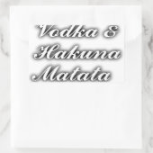 Cupcakes Vodka Hakuna Matata FUNNY Rechthoekige Sticker (Tas)
