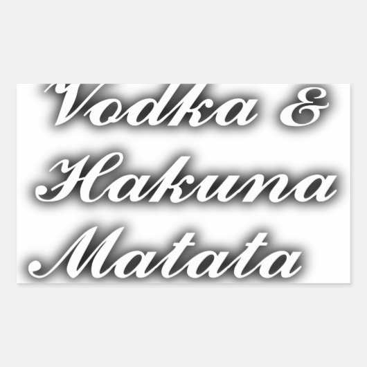 Cupcakes Vodka Hakuna Matata FUNNY Rechthoekige Sticker (Voorkant)
