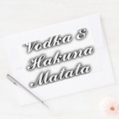 Cupcakes Vodka Hakuna Matata FUNNY Rechthoekige Sticker (Envelop)