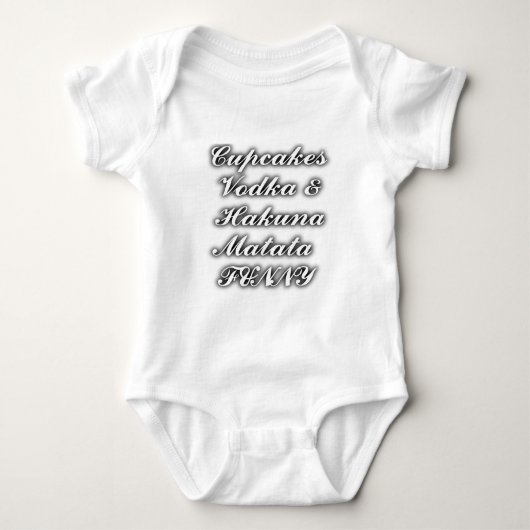 Cupcakes Vodka Hakuna Matata FUNNY Romper (Voorkant)