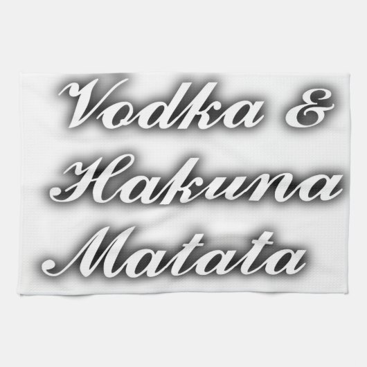 Cupcakes Vodka Hakuna Matata FUNNY Theedoek (Horizontaal)