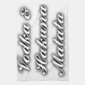 Cupcakes Vodka Hakuna Matata FUNNY Theedoek (Verticaal)