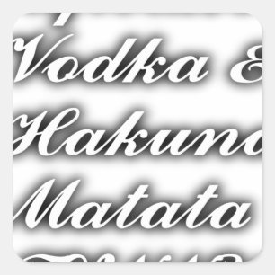 Cupcakes Vodka Hakuna Matata FUNNY Vierkante Sticker