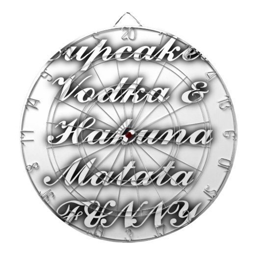 Cupcakes Vodka Hakuna Matata GRAPPIG Dartbord (Voorkant)