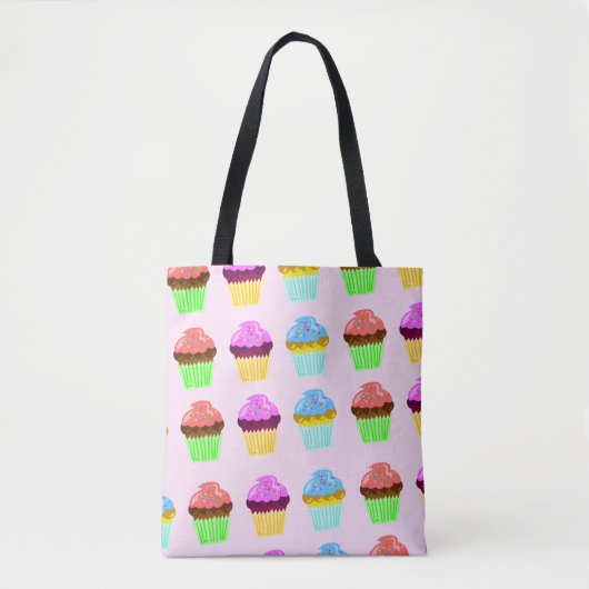 Cupcakes voor geluk tote bag (Voorkant)