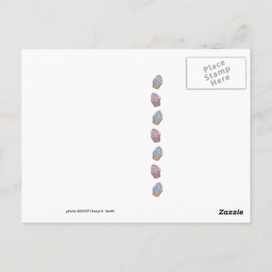 Cupcakes voor iedereen briefkaart (Achterkant)