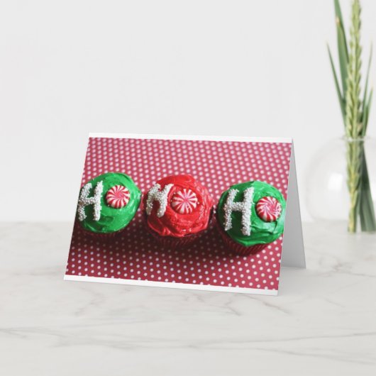 Cupcakes voor Kerstman Feestdagen Kaart (Voorkant)
