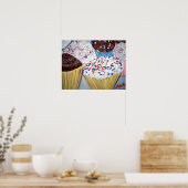 "Cupcakes with sprinkles" Poster (Keuken)