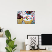 "Cupcakes with sprinkles" Poster (Thuiskantoor)
