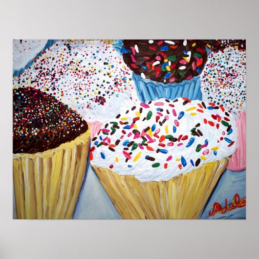 "Cupcakes with sprinkles" Poster (Voorkant)
