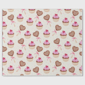 Cupcakes Wrapping Paper Cadeaupapier (Vlak)