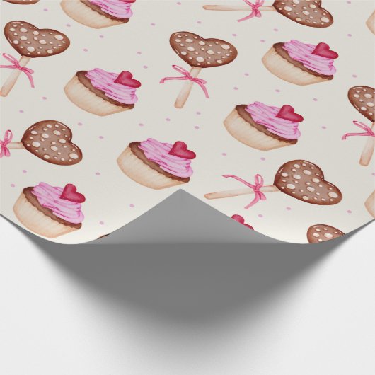 Cupcakes Wrapping Paper Cadeaupapier (Hoek)