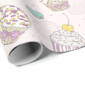 Cupcakes Wrapping Paper Cadeaupapier (Rol Hoek)