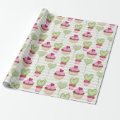 Cupcakes Wrapping Paper Cadeaupapier (Uitgerold)
