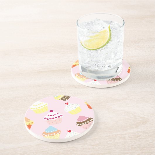 Cupcakes Zandsteen Onderzetter (Zijkant)