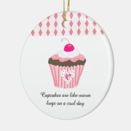 Cupcakes zijn als warme handschoenen keramisch ornament
