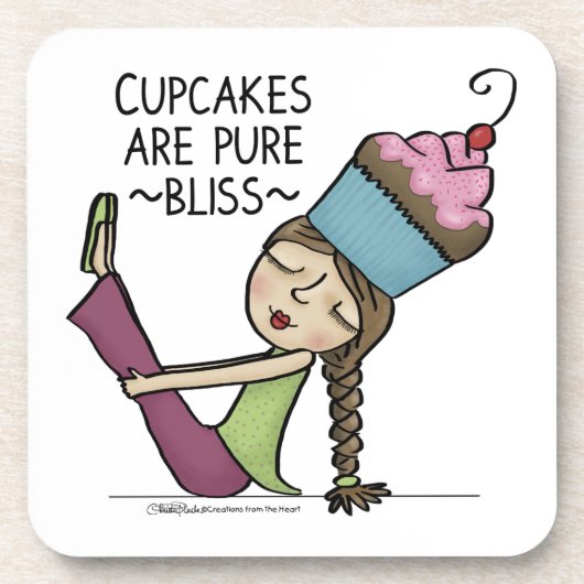Cupcakes zijn Pure Bliss Drankjes Onderzetter (Voorkant)