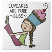 Cupcakes zijn Pure Bliss Tegeltje (Voorkant)