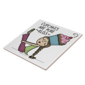 Cupcakes zijn Pure Bliss Tegeltje (Zijkant)