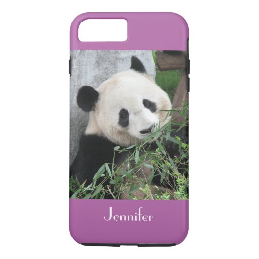 Cupe Giant Panda, Purple, Radiant Orchid, Name Case-Mate iPhone Case (Achterkant)