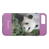 Cupe Giant Panda, Purple, Radiant Orchid, Name Case-Mate iPhone Case (Achterkant (Horizontaal))