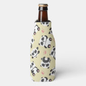 Cupe panda bear paw cream background flesjeskoeler (Fles Voorkant)