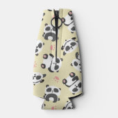 Cupe panda bear paw cream background flesjeskoeler (Achterkant)