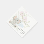 Cupe Spring Olifant Waterverf Illustratie Servet (Hoek)