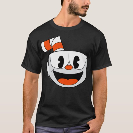 Cuphead Big Smiling Face Video Game Premium T-shirt (Voorkant)