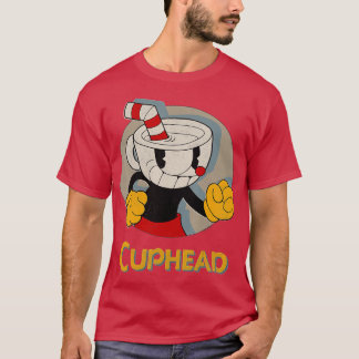 Cuphead Cirkel Schaduw Profiel Vintage familie T-shirt