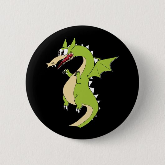 Cuphead Dragon (grim Matchstick) Sticker Ronde Button 5,7 Cm (Voorkant)
