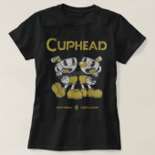 Cuphead en Mugman Best Buds Gold Suits T-shirt (Design voorkant)