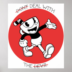 Cuphead, je kunt niet met de duivel omgaan poster