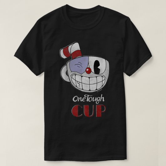 Cuphead One Tough Cup Black Eye Wink Premium T-shirt (Design voorkant)