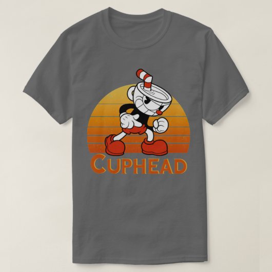 Cuphead  zonsondergang t-shirt (Design voorkant)