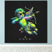 Cupi of Love Neon Canvas Afdruk (Insitu (Houten vloer))