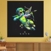 Cupi of Love Neon Canvas Afdruk (Insitu (Woonkamer))