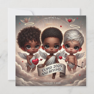 Cupid 2025 en verder Trio CupidFlat Wenskaart Kaart