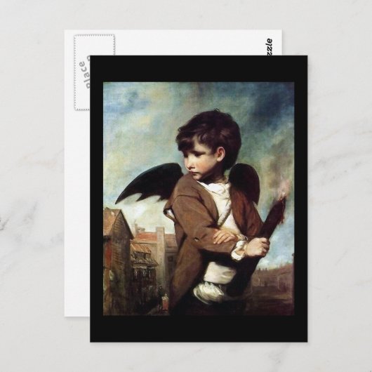 Cupid als een koppeljongen briefkaart (Voorkant / Achterkant)