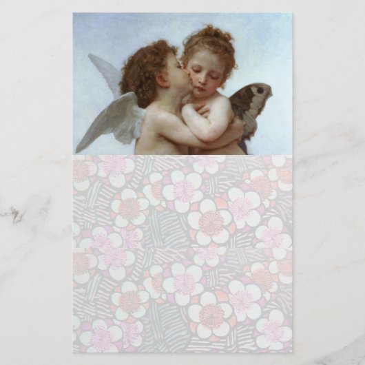 Cupid and Psyche as Children / Angels First Kiss Briefpapier (Voorkant)
