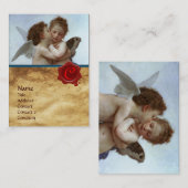 Cupid and Psyche as Children MONOGRAM Parchment Visitekaartje (Voorkant / Achterkant)