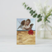 Cupid and Psyche as Children MONOGRAM Parchment Visitekaartje (Staand voorkant)
