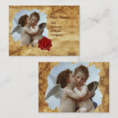 Cupid and Psyche as Children MONOGRAM Parchment Visitekaartje (Voorkant / Achterkant)