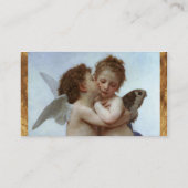 Cupid and Psyche as Children MONOGRAM Parchment Visitekaartje (Achterkant)