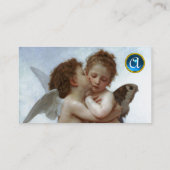 Cupid and Psyche as Children MONOGRAM Sapphire Visitekaartje (Achterkant)